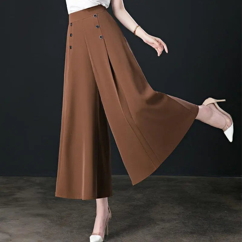 Slim Middle-aged Women's Trousers With Nine-quarter Skirt hercurva