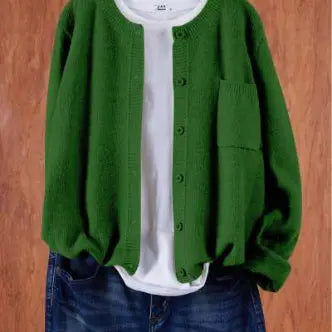 Pure Color Warm Keeping Knitted Cardigan For Women hercurva