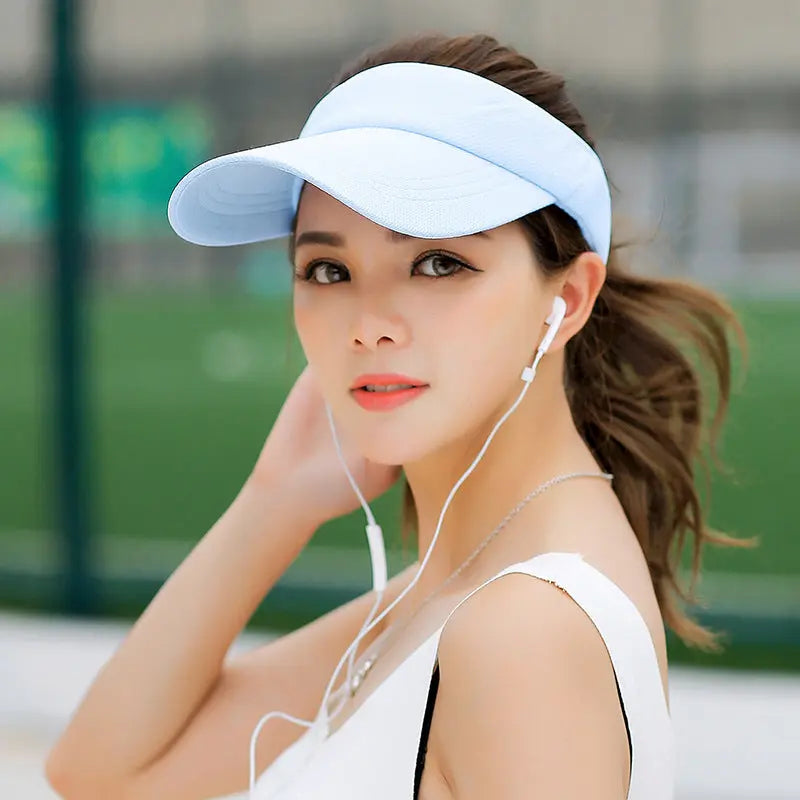 Sun Hat Visor Caps Summer Beach Sunhat Sport Headband Classic Cap Adjustable Sun Sports Visor Hat Baseball Cap hercurva