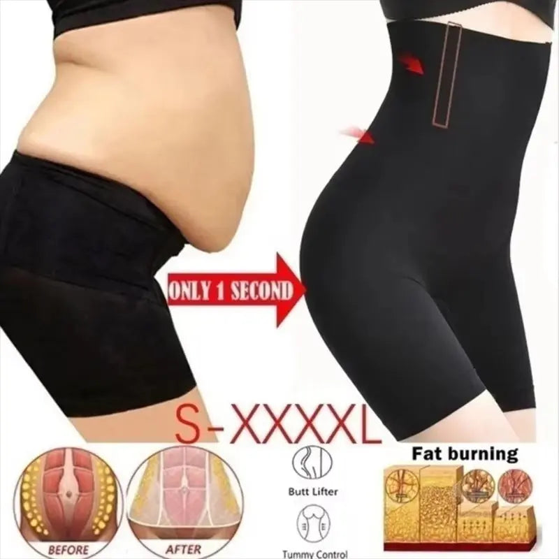 Fat Burning High Waist Underwear Shapewear Butt Lifter Seamless Women High Waist Slimming Panty Tummy Control Knickers Pant Briefs Ladies Body Shaper hercurva