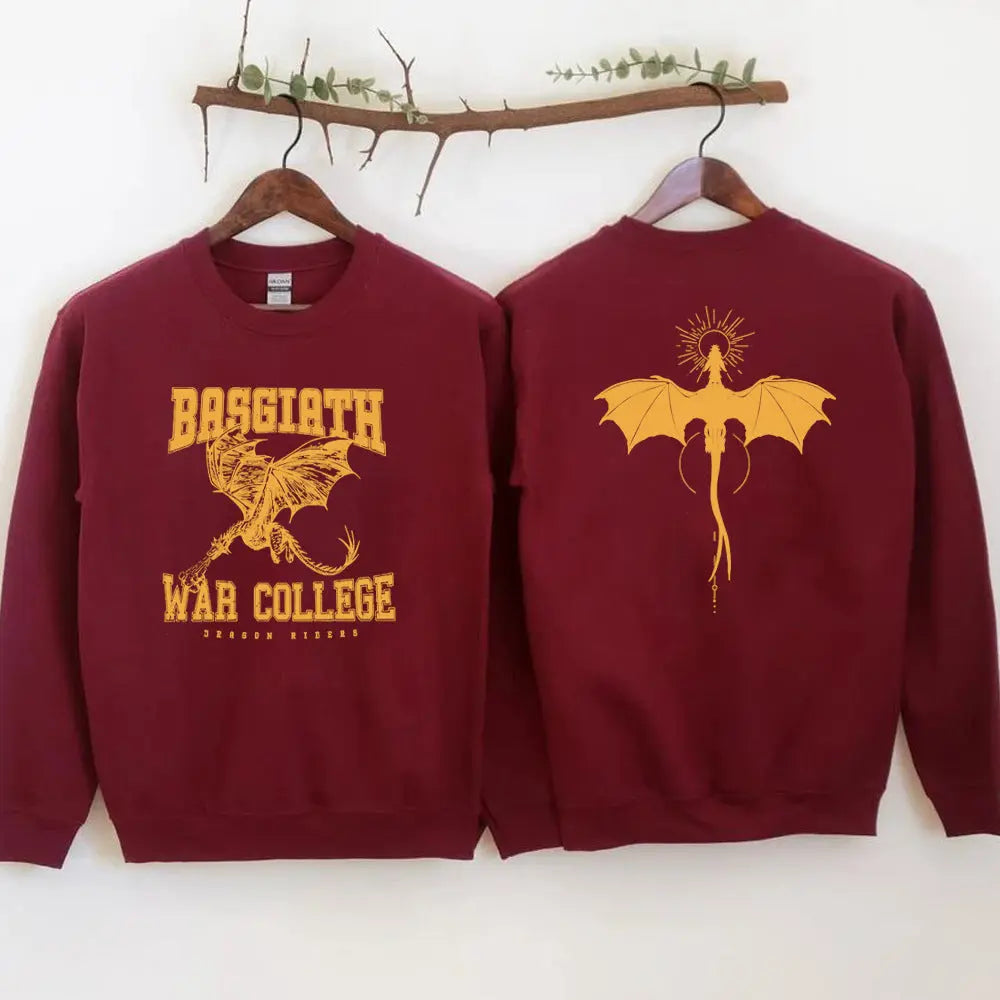 Vintage Fourth Wing Sweatshirt Dragon Rider 2 Side Print Bas hercurva