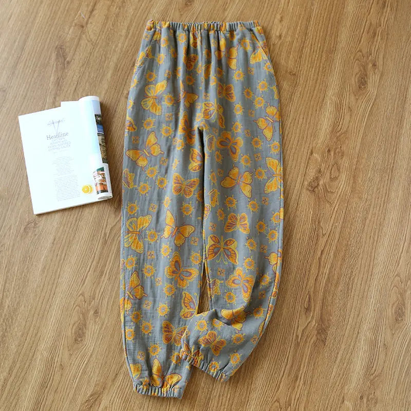 Women's Home Thin Summer Pure Cotton Pajama Pants hercurva