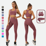 2PCS Seamless Yoga Set Women Tracksuit High Waist Leggings Workout Sportswear Gym Clothing Fitness Crop Top Sports Suits Gym Set hercurva