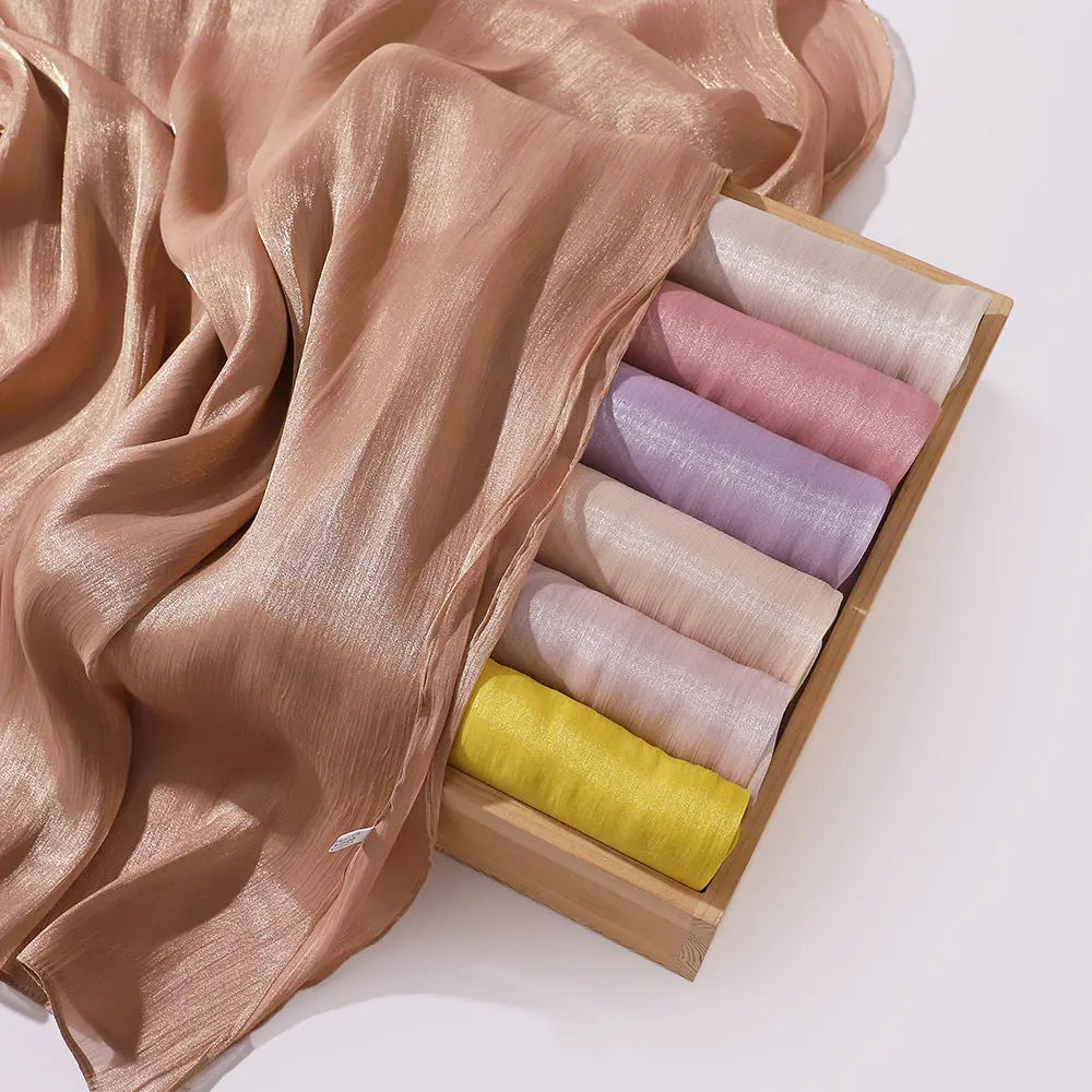 Breathable Cool Island Satin Smooth Silk Toe Scarf hercurva