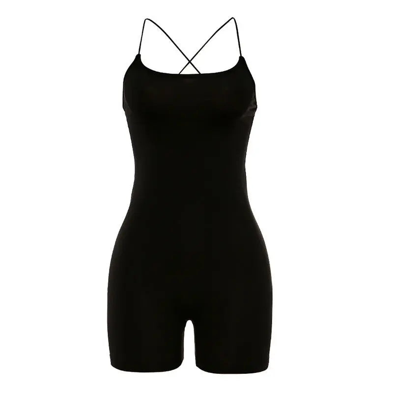 Sexy backless slim bodysuit women hercurva