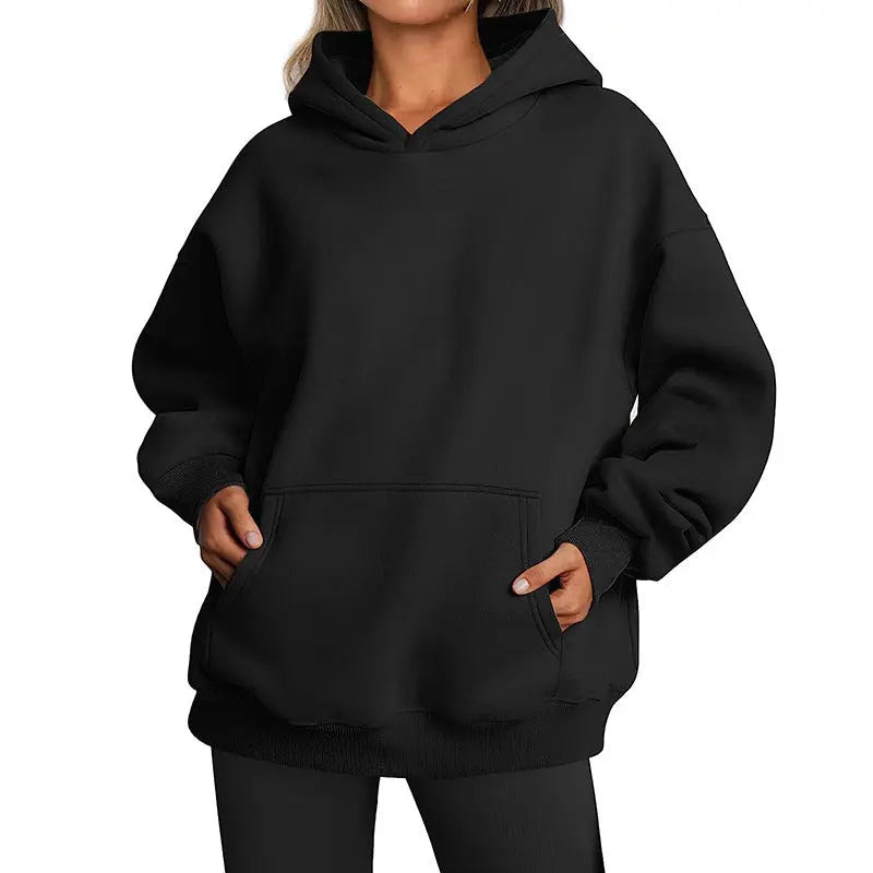 Women's Hoodies With Pockets Fashion Solid Sweatshirt Oversized Hooded Sweater Womens Clothing hercurva
