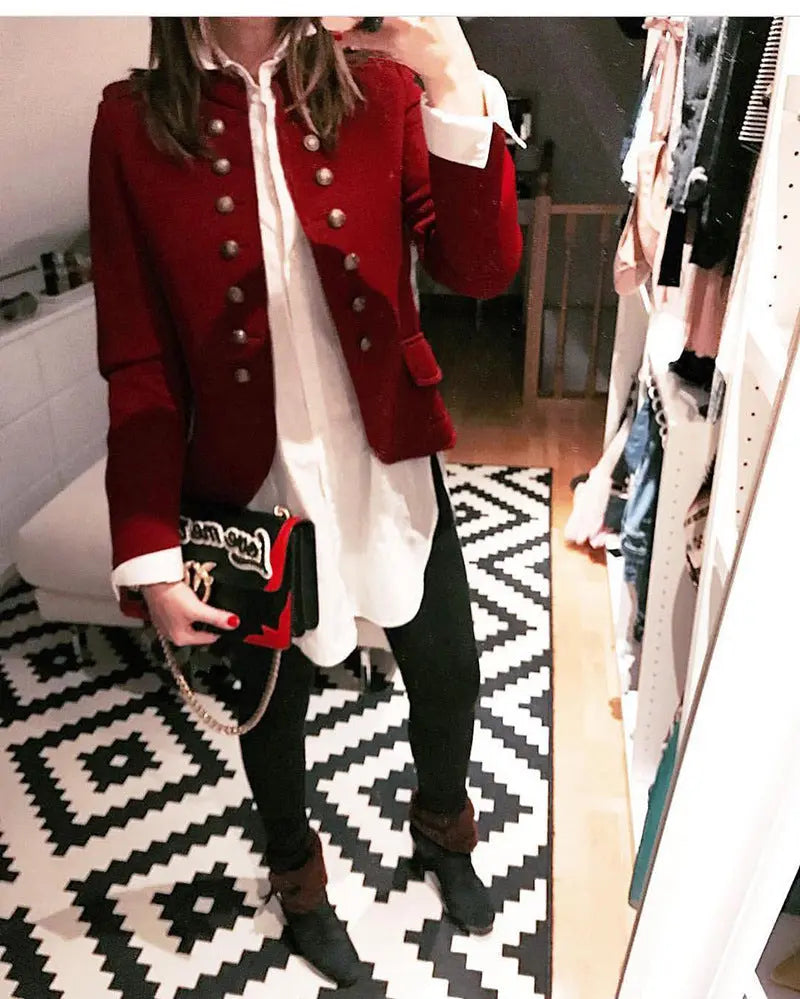 Fashion Button Blazer hercurva