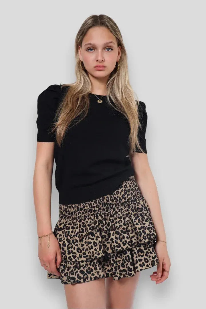 Women's Pleated Ruffles Printed Dress Fashion Floral Bohemian Short Skirt hercurva