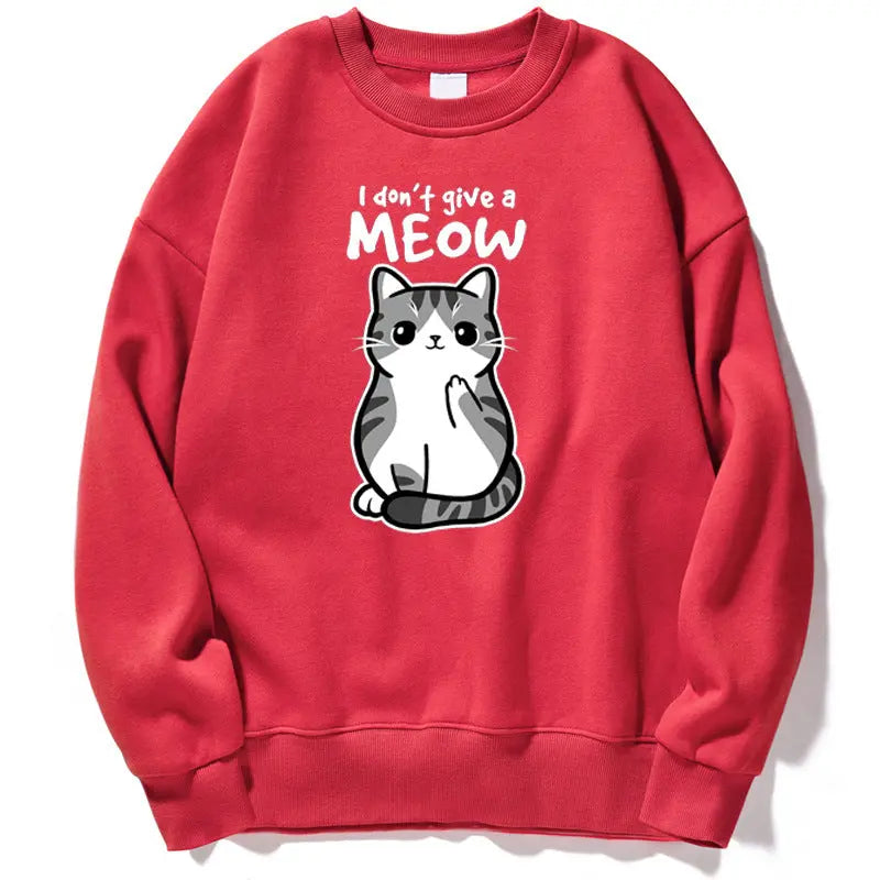Cartoon Kitten Pattern Sweater European Size hercurva
