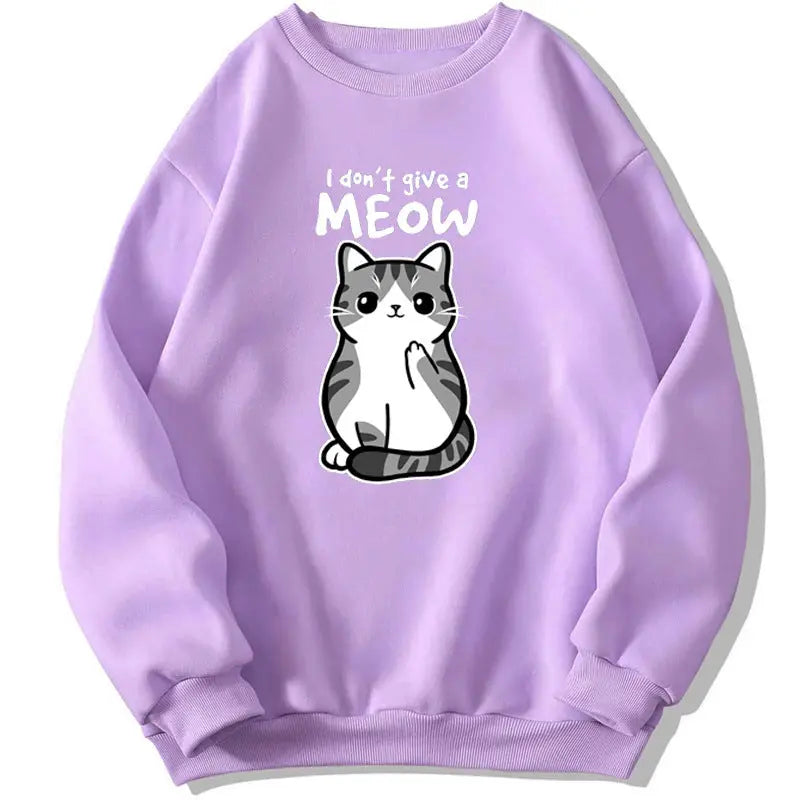 Cartoon Kitten Pattern Sweater European Size hercurva