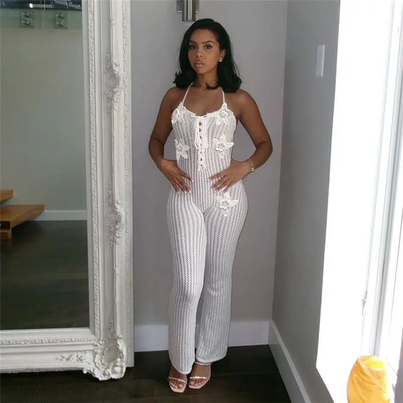 Knitted Hollow Backless Bodysuit Women hercurva