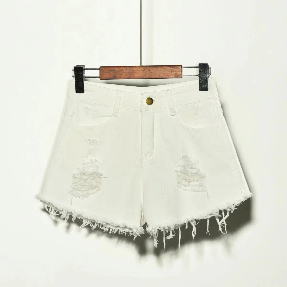 Women's irregular denim shorts hercurva