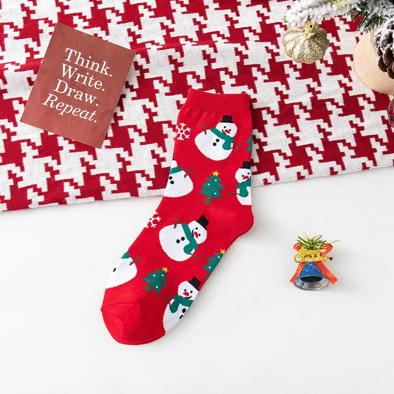Snowman Elk Celebration Big Red Stockings hercurva