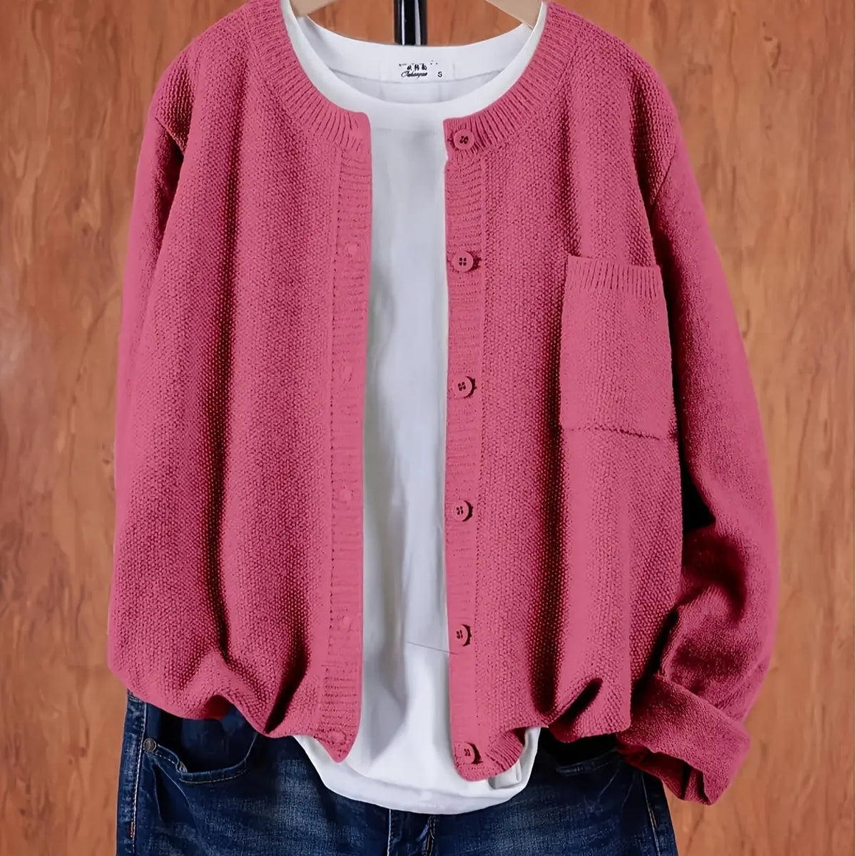 Pure Color Warm Keeping Knitted Cardigan For Women hercurva