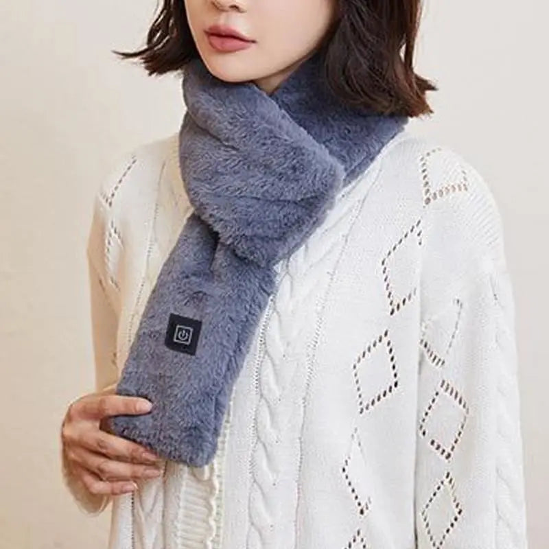 Electric Ated Scarf USB Rechargeable Rabbit Hair hercurva