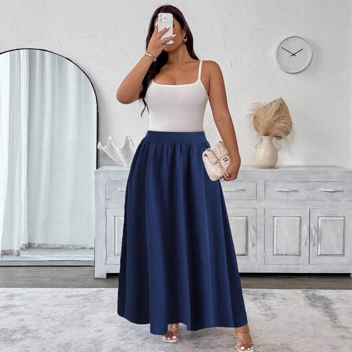 Temperament High-end Large Swing Skirt hercurva