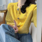 Loose Knitted Cardigan Women Wear Lazy Sweater Coat hercurva