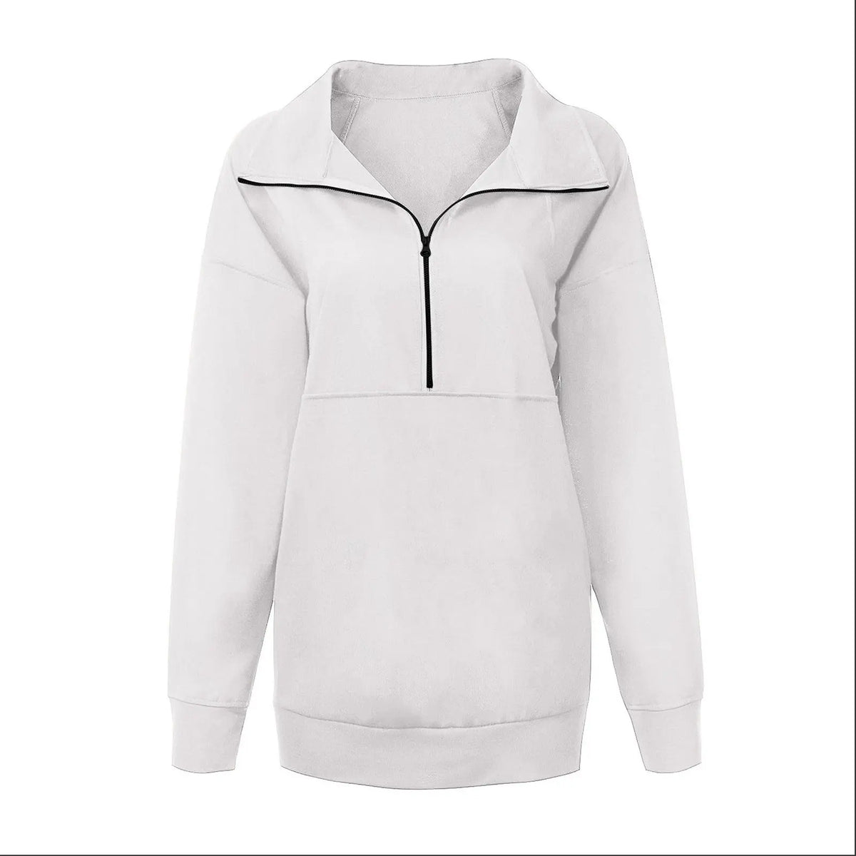 Solid Color Stand-up Collar Long-sleeved Zipper Jacket Hoodie hercurva