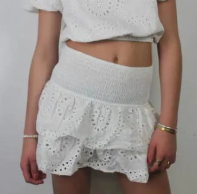 Women's Skirt Pleated Ruffle Print hercurva