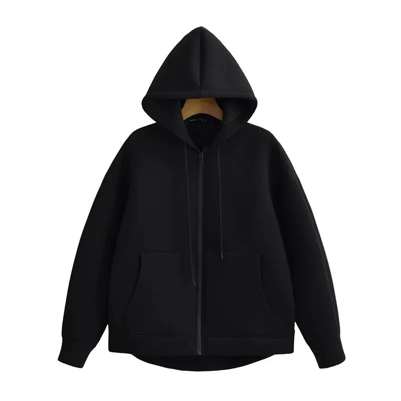 Winter Zipper High Street Double Pocket Oversized Loose Sweater hercurva