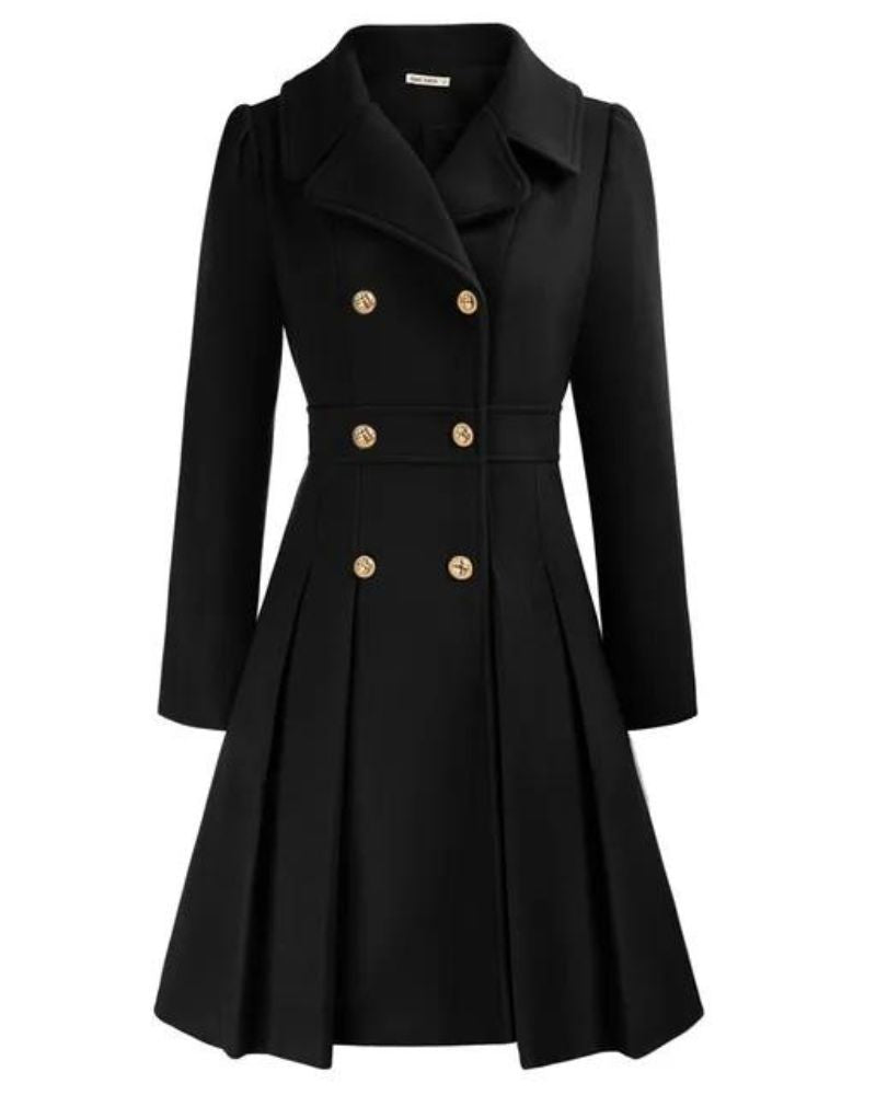 CARIS - PLEATED WOOL COAT VEV42197