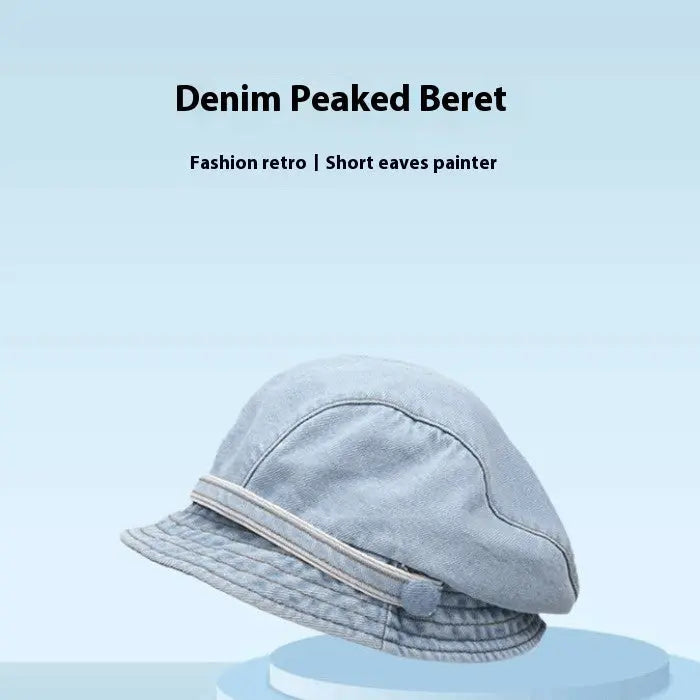 Jean Fisherman Hat Women's Short Brim Beret Bucket Hat hercurva