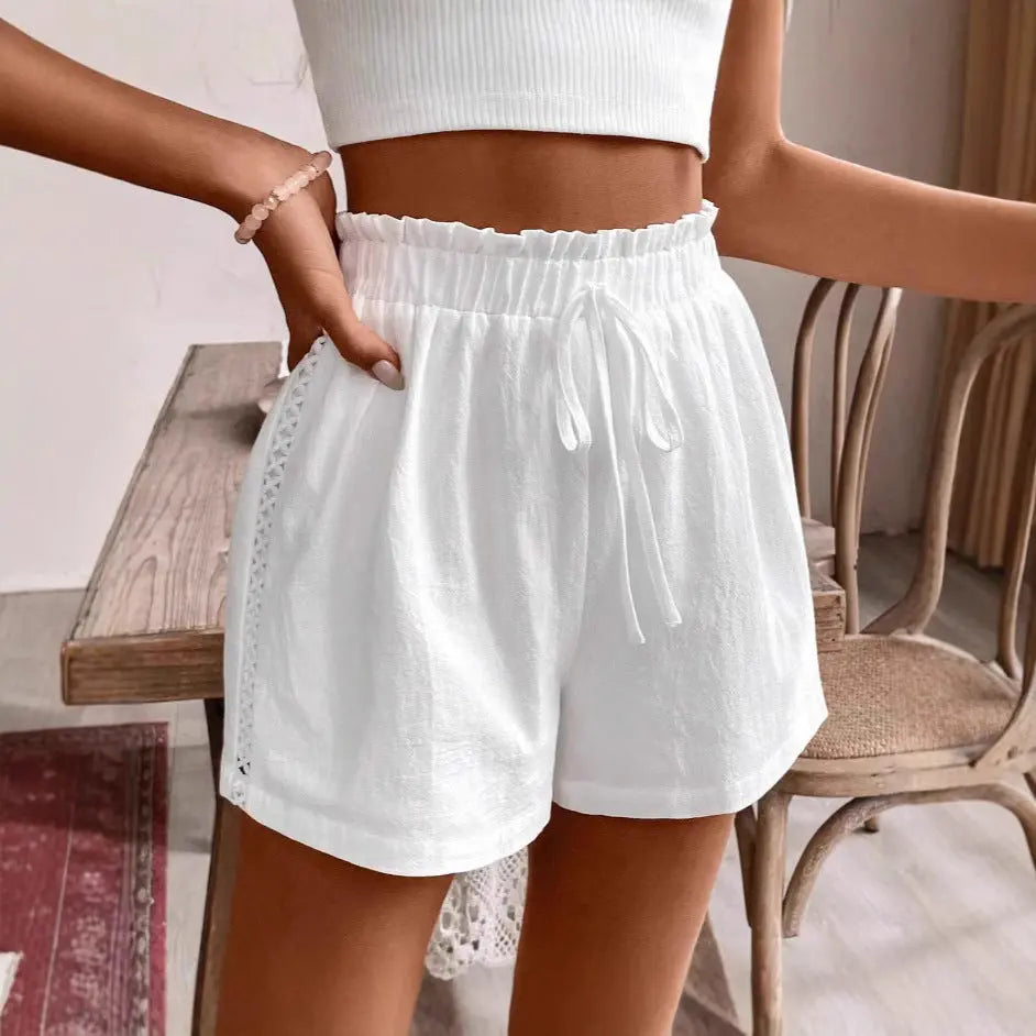 Solid Color Casual Shorts Summer Loose All-matching Pants hercurva