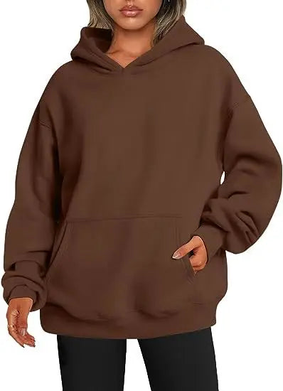 Women's Hoodies With Pockets Fashion Solid Sweatshirt Oversized Hooded Sweater Womens Clothing hercurva