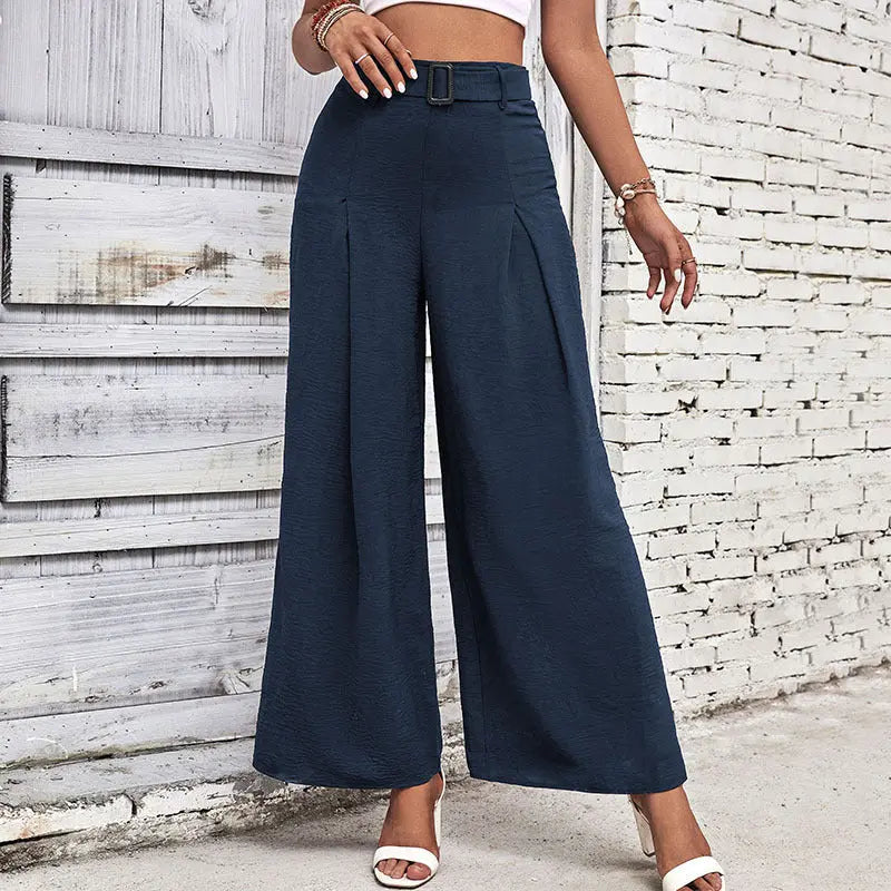 Foreign Trade High Waist Wide Leg Casual Trousers hercurva
