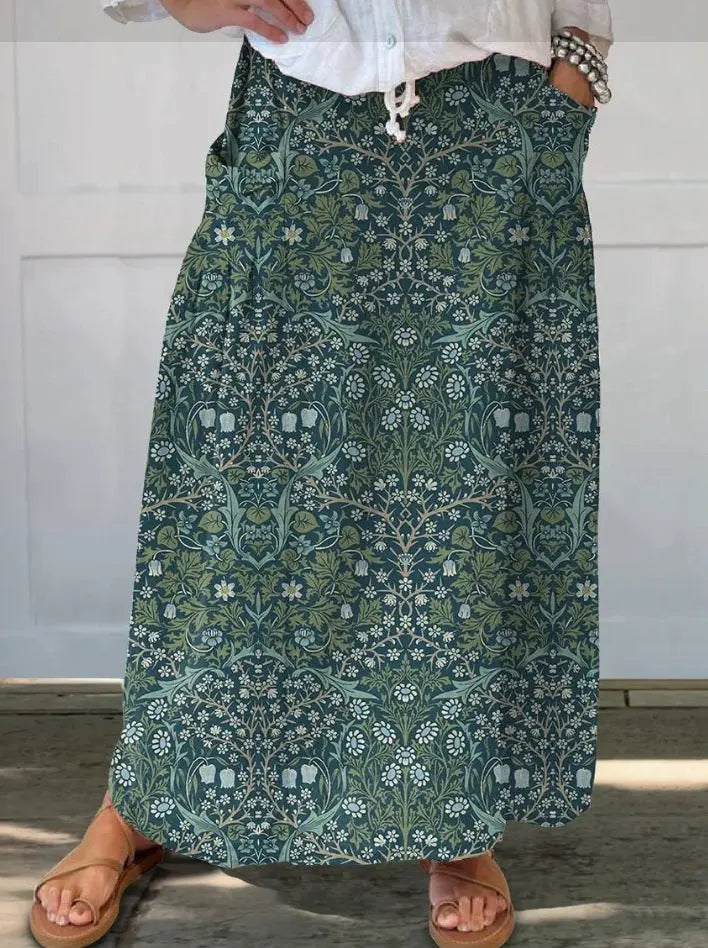 Women's Retro Element Printed Skirt hercurva