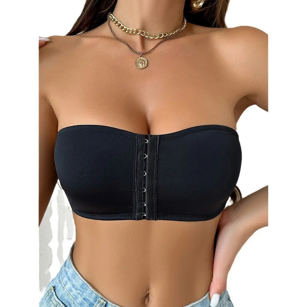Front Buckle Tube Top Strapless Seamless Underwear hercurva