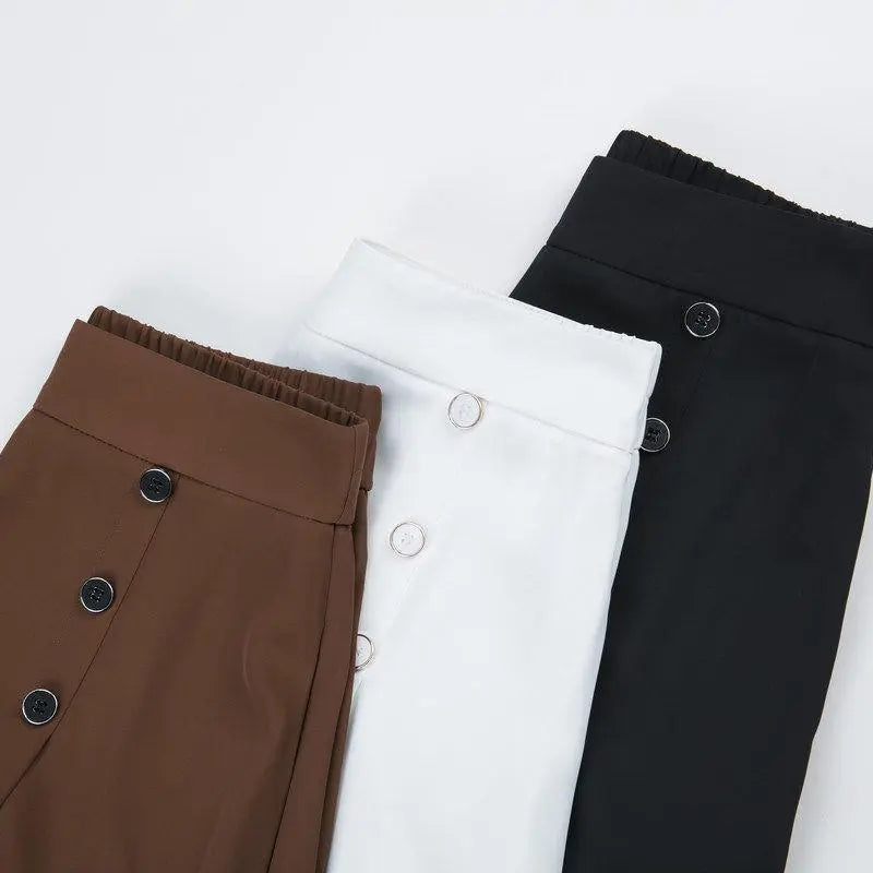 Slim Middle-aged Women's Trousers With Nine-quarter Skirt hercurva