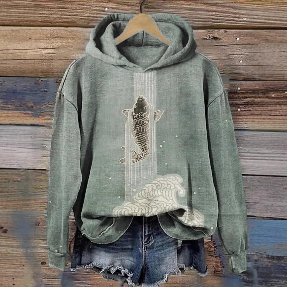 3D Digital-printed Sweatshirt For Women Loose-fitting Casual Pullover hercurva