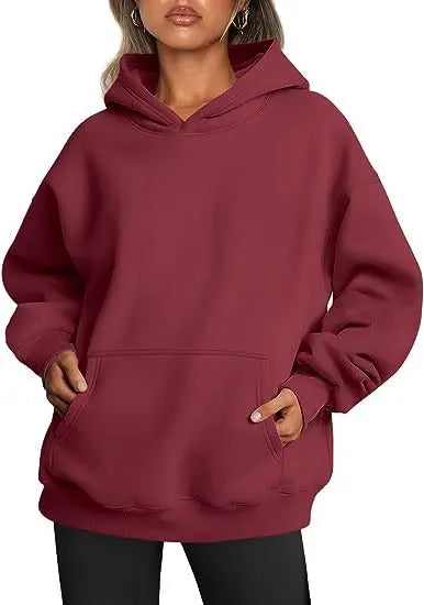 Women's Hoodies With Pockets Fashion Solid Sweatshirt Oversized Hooded Sweater Womens Clothing hercurva