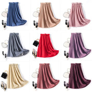 Solid Color Simple Organ Pleated Skirt Mid-length Skirt hercurva