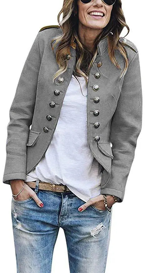 Autumn and winter fashion button blazer hercurva