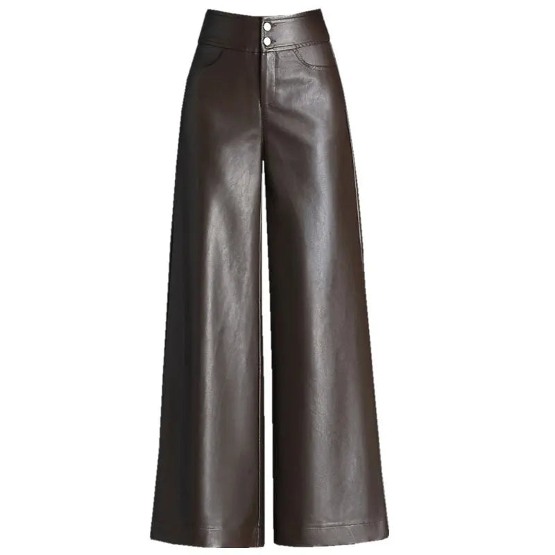 High Waist Thickened Loose Big Leg Straight All-matching Wide Leg Pants For Women hercurva