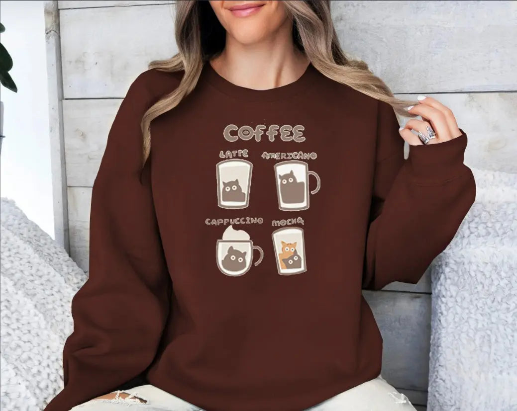 Women's Fashionable Solid Color Printed Long Sleeved Sweatshirt hercurva