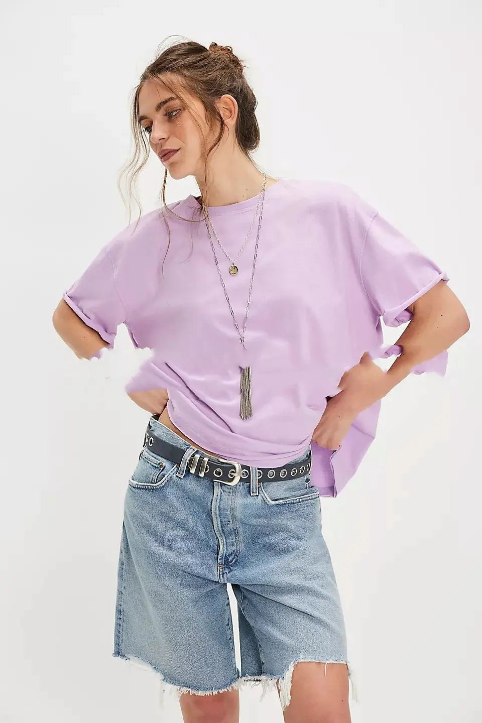 Street Hollow Butterfly Hot Girly Style Ins Loose Short Round Neck T-shirt hercurva