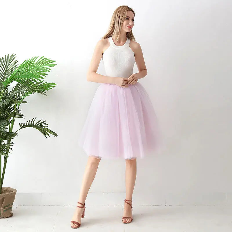 Women's solid color gauze skirt hercurva