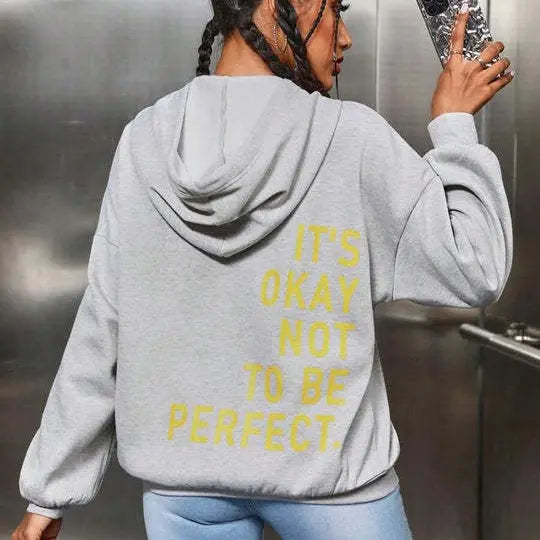 Women's Multi-color Letters Printed All-matching Casual Long Sleeve Sweatshirt hercurva