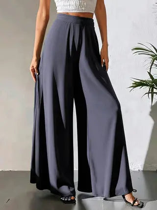 Casual Chiffon Wide-leg Pants Loose Trousers hercurva