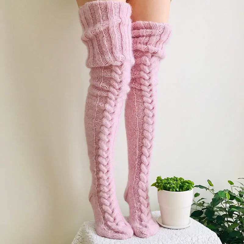 Stack stockings over the knee hercurva