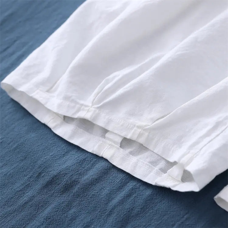 Cotton Linen Women's Sand Washed Linen Bloomers hercurva