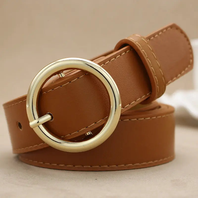 Alloy versatile round buckle belt hercurva