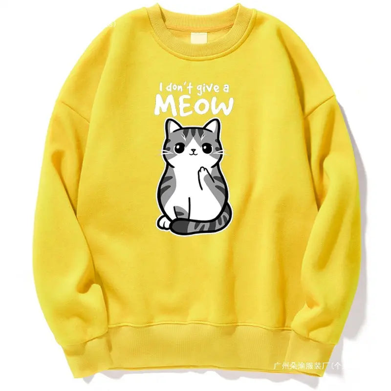 Cartoon Kitten Pattern Sweater European Size hercurva