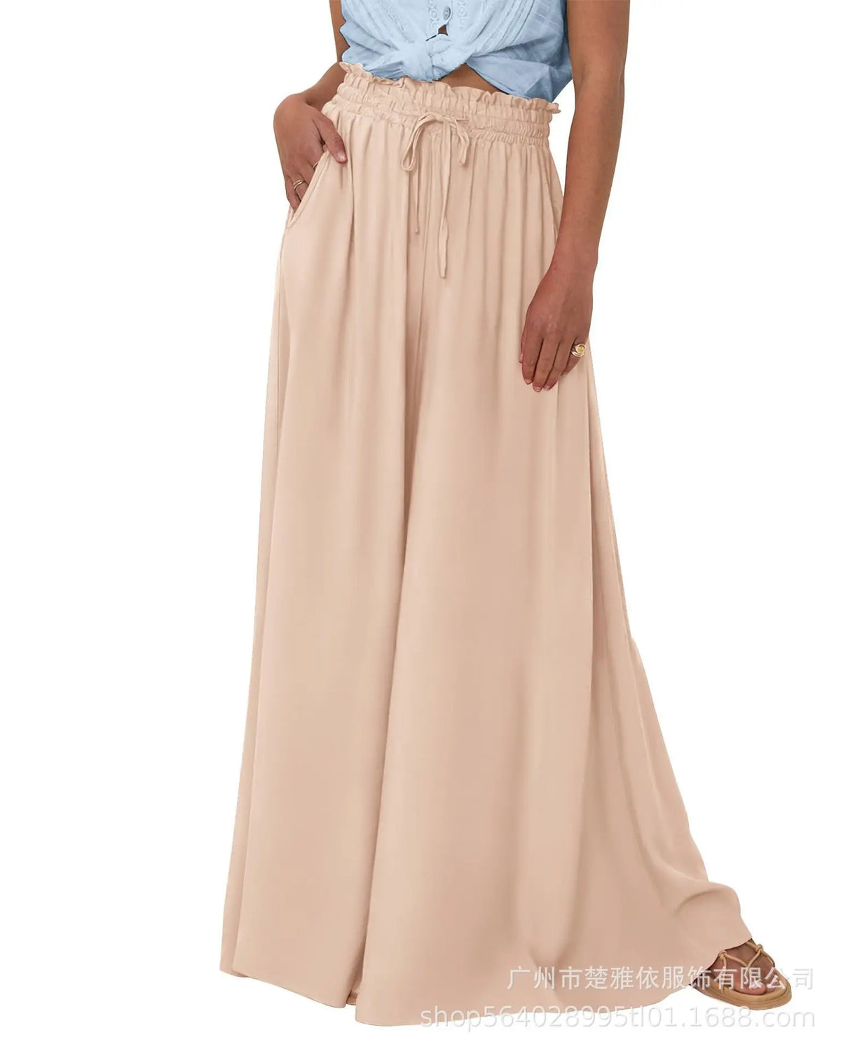Women's High Waist Wide Leg Pants Casual Pants hercurva
