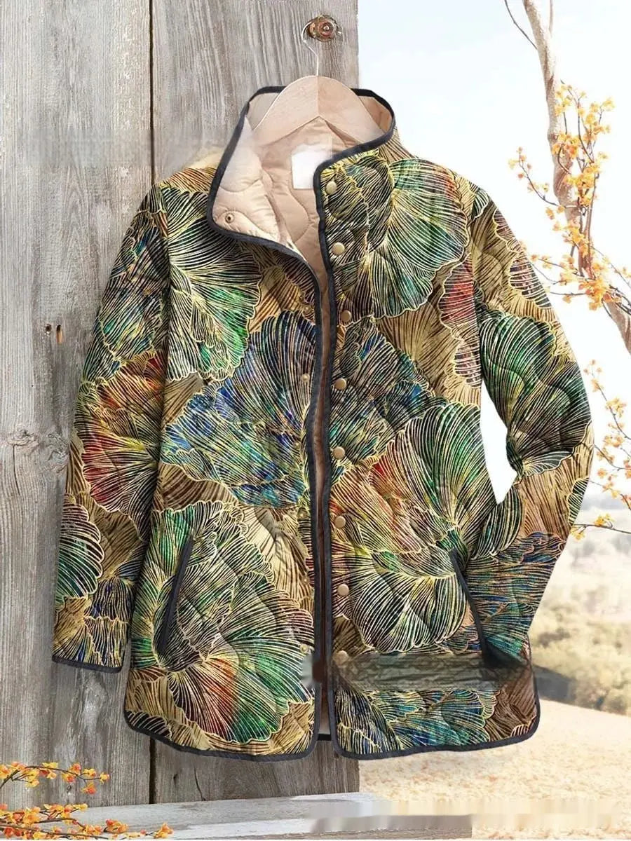 Autumn And Winter Button Pocket Cotton-padded Coat hercurva