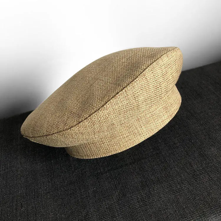 Dark Beret For Women With Large Faces Black Painters Cap hercurva