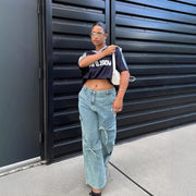 Women's Fashionable Wide Leg Pants Loose Trousers hercurva